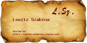 Lositz Szabina névjegykártya