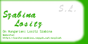 szabina lositz business card